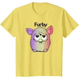 imageFurby Classic Toy Multi Colored Vintage Portrait TShirtLemon Yellow