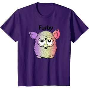 imageFurby Classic Toy Multi Colored Vintage Portrait TShirtPurple