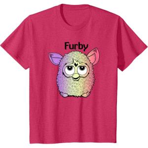 imageFurby Classic Toy Multi Colored Vintage Portrait TShirtRed Heather