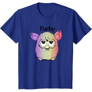 imageFurby Classic Toy Multi Colored Vintage Portrait TShirtRoyal Blue
