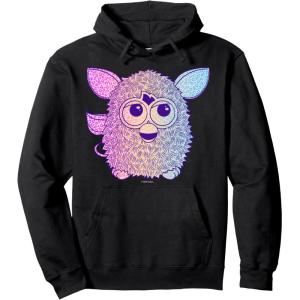 imageFurby Retro Neon Gradient Big Cute Portrait Pullover HoodieBlack