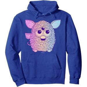 imageFurby Retro Neon Gradient Big Cute Portrait Pullover HoodieRoyal Blue