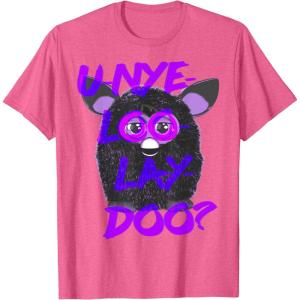 imageFurby UNyeLooLayDoo Retro Graphic Portrait TShirtPink Heather