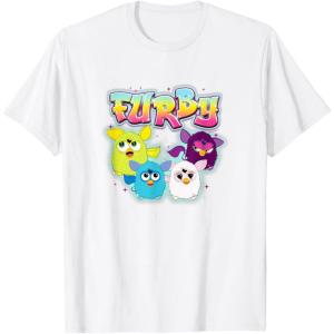 imageFurby Vintage Neon Rainbow Graffiti Style Group Poster TShirtWhite