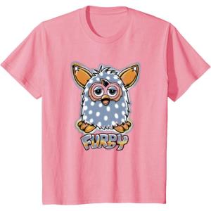 imageKids Furby Boom Classic Toy Polka Dot Pattern Portrait TShirtPink