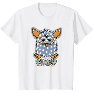 imageKids Furby Boom Classic Toy Polka Dot Pattern Portrait TShirtWhite