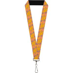 imageBuckleDown Furby Lanyard Furby Furbish Phrases and Icons Orange Pink Purple Elastic