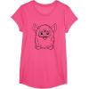 imageFurby Classic Toy Outline Vintage Smiling Portrait TShirtPink Heather