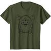 imageFurby Classic Toy Outline Vintage Smiling Portrait TShirtOlive Green
