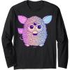 imageFurby Retro Neon Gradient Big Cute Portrait Long Sleeve TShirtBlack