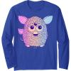 imageFurby Retro Neon Gradient Big Cute Portrait Long Sleeve TShirtRoyal Blue