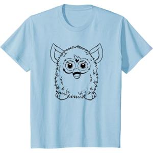 imageFurby Classic Toy Outline Vintage Smiling Portrait TShirtBaby Blue
