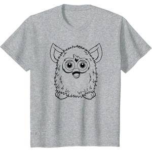 imageFurby Classic Toy Outline Vintage Smiling Portrait TShirtHeather Grey