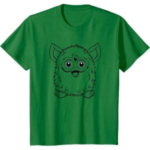imageFurby Classic Toy Outline Vintage Smiling Portrait TShirtKelly Green