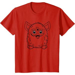 imageFurby Classic Toy Outline Vintage Smiling Portrait TShirtRed