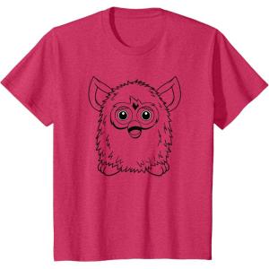 imageFurby Classic Toy Outline Vintage Smiling Portrait TShirtRed Heather