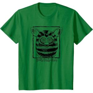 imageKids Furby Classic KahtohLoo Hypnotizing Eyes Vintage Portrait TShirtKelly Green