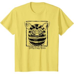 imageKids Furby Classic KahtohLoo Hypnotizing Eyes Vintage Portrait TShirtLemon Yellow