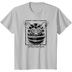 imageKids Furby Classic KahtohLoo Hypnotizing Eyes Vintage Portrait TShirtSilver Grey