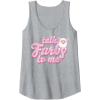 imageFurby Valentines Day Talk Furby To Me Cute Hearts Logo Tank TopHeather Grey
