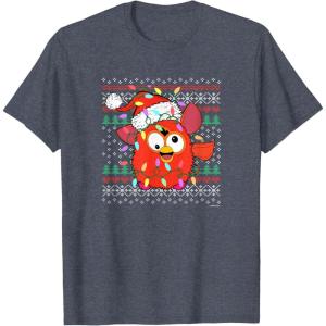 imageFurby Christmas Ugly Sweater TShirtHeather Blue