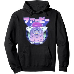 imageFurby Retro Pink Circle Kanji Portrait Pullover HoodieBlack