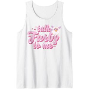 imageFurby Valentines Day Talk Furby To Me Cute Hearts Logo Tank TopWhite