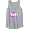 imageFurby Club Furby Colorful Gradient Musical Notes Furry Logo Tank TopHeather Grey