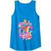 imageFurby Groovy Vintage 70s Rainbow Floral Waves Poster Tank TopSapphire Blue