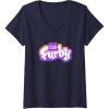 imageWomens Furby Club Furby Colorful Gradient Furry Logo VNeck TShirtNavy Blue