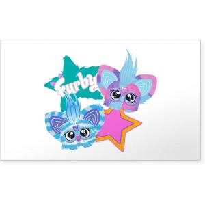 imageCafePress Furby Stars Rectangle Bumper Sticker Car DecalClear