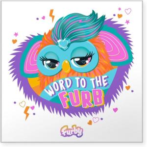 imageCafePress Furby Word to The Furb Square Bumper Sticker Car DecalClear