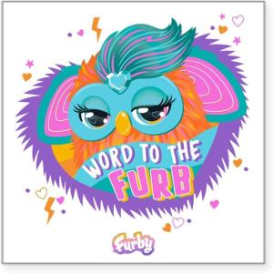 imageCafePress Furby Word to The Furb Square Bumper Sticker Car DecalWhite