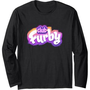 imageFurby Club Furby Colorful Gradient Furry Logo Long Sleeve TShirtBlack