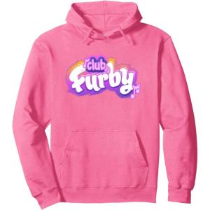imageFurby Club Furby Colorful Gradient Musical Notes Furry Logo Pullover HoodieBright Pink
