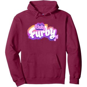 imageFurby Club Furby Colorful Gradient Musical Notes Furry Logo Pullover HoodieBurgundy