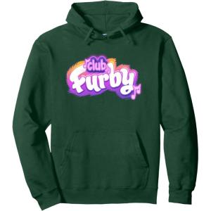 imageFurby Club Furby Colorful Gradient Musical Notes Furry Logo Pullover HoodieDark Green