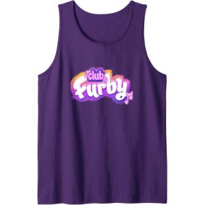 imageFurby Club Furby Colorful Gradient Musical Notes Furry Logo Tank TopPurple