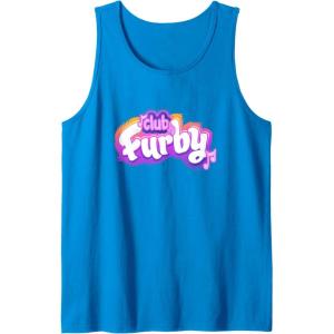 imageFurby Club Furby Colorful Gradient Musical Notes Furry Logo Tank TopSapphire Blue