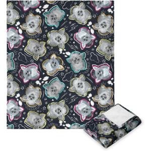 imageNorthwest Hasbro Furby Retro Furby Pattern Silk Touch Throw Blanket 40 x 50 Inches