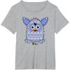 imageFurby Boom Classic Toy Blue Shapes Pattern Portrait TShirtHeather Grey