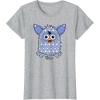 imageFurby Boom Classic Toy Blue Shapes Pattern Portrait TShirtHeather Grey