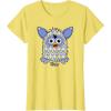 imageFurby Boom Classic Toy Blue Shapes Pattern Portrait TShirtLemon Yellow