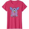 imageFurby Boom Classic Toy Blue Shapes Pattern Portrait TShirtRed Heather