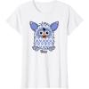 imageFurby Boom Classic Toy Blue Shapes Pattern Portrait TShirtWhite