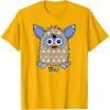 imageFurby Boom Classic Toy Blue Shapes Pattern Portrait TShirtGolden Yellow