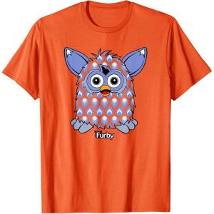 imageFurby Boom Classic Toy Blue Shapes Pattern Portrait TShirtOrange