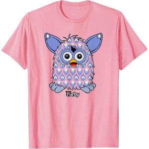 imageFurby Boom Classic Toy Blue Shapes Pattern Portrait TShirtPink