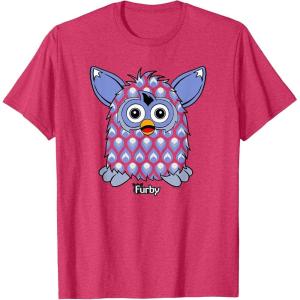 imageFurby Boom Classic Toy Blue Shapes Pattern Portrait TShirtRed Heather