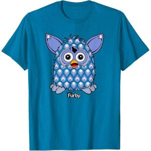 imageFurby Boom Classic Toy Blue Shapes Pattern Portrait TShirtSapphire Blue